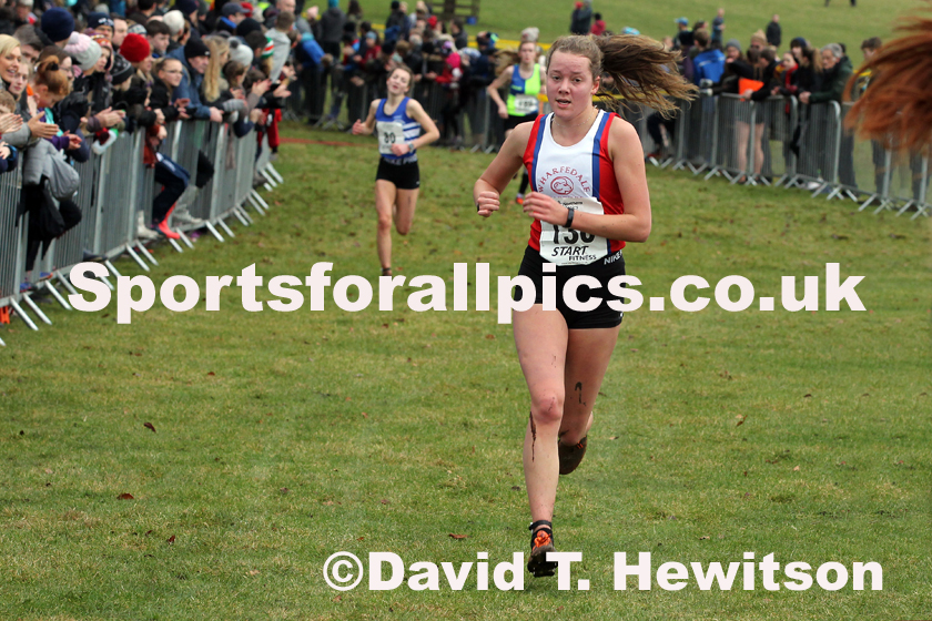 Womens under-17 Northern Cross Country Champs., Camp Hill Estate, Kirklington.  Photo: David T. Hewitson/Sports for All Pics
